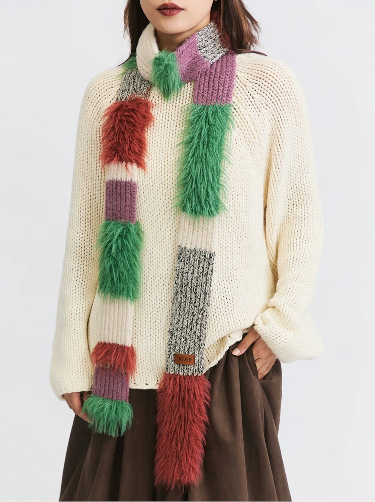 BOVER Color-block Scarf (Human Version)