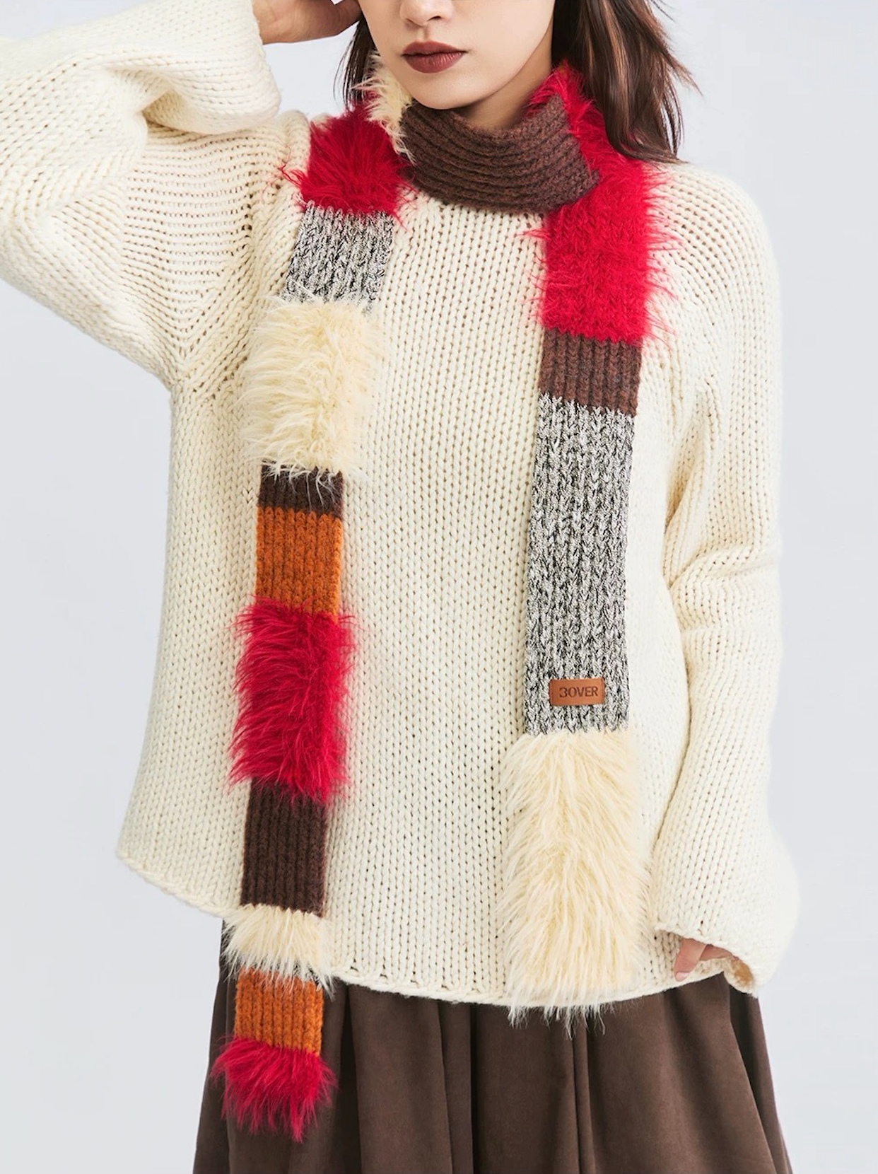 BOVER Color-block Scarf (Human Version)