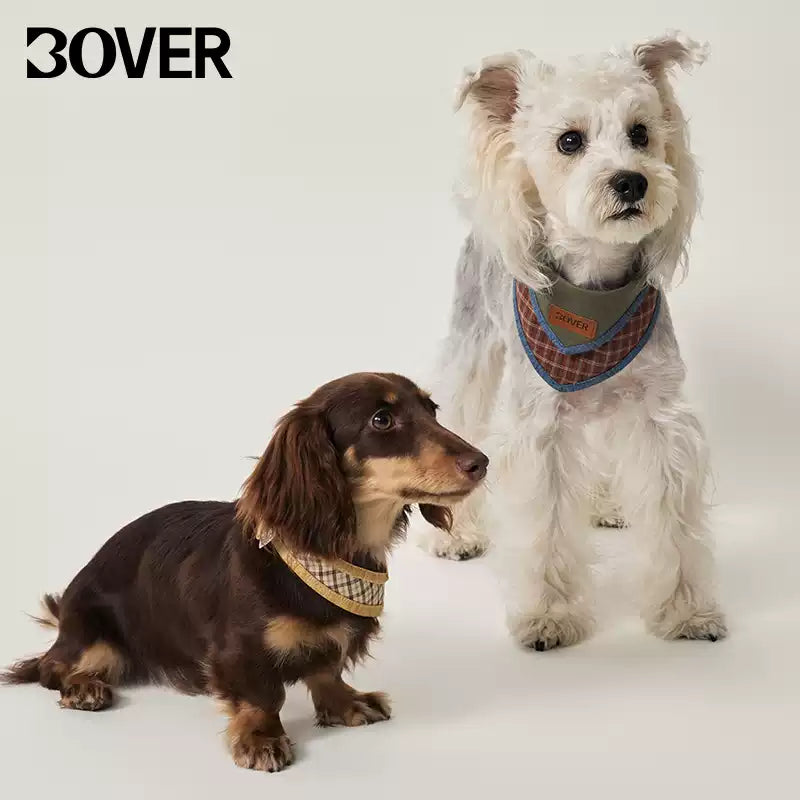 BOVER Adjustable Pet Collar - Double-Layer Design with Premium Stitching