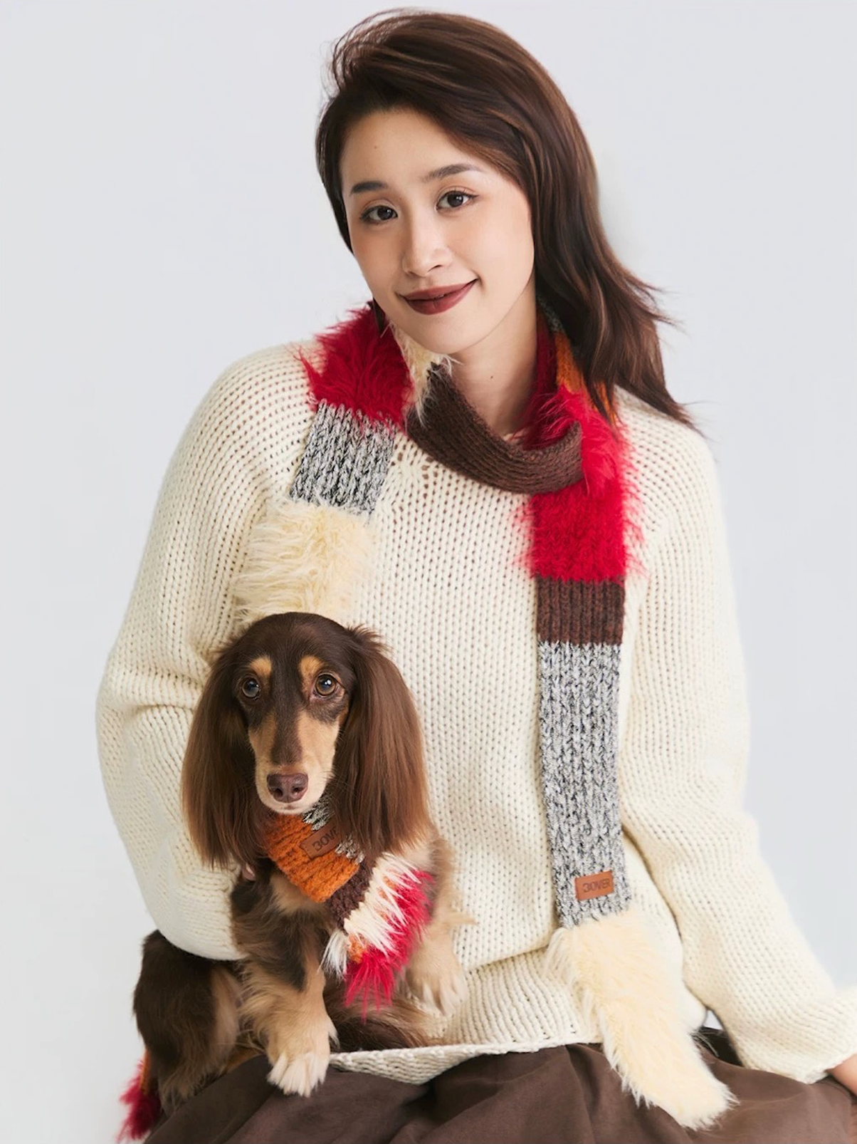 BOVER Color-block Pet Scarf (Pet Version)