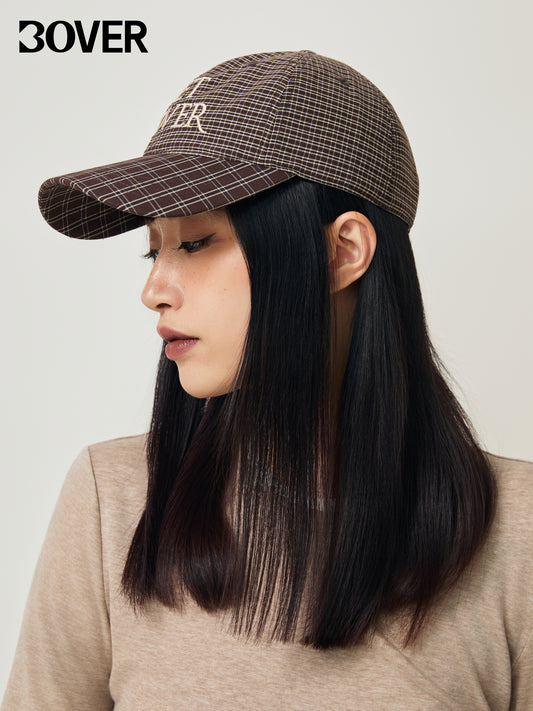 BOVER Embroidered Plaid Baseball Cap (Human Version)