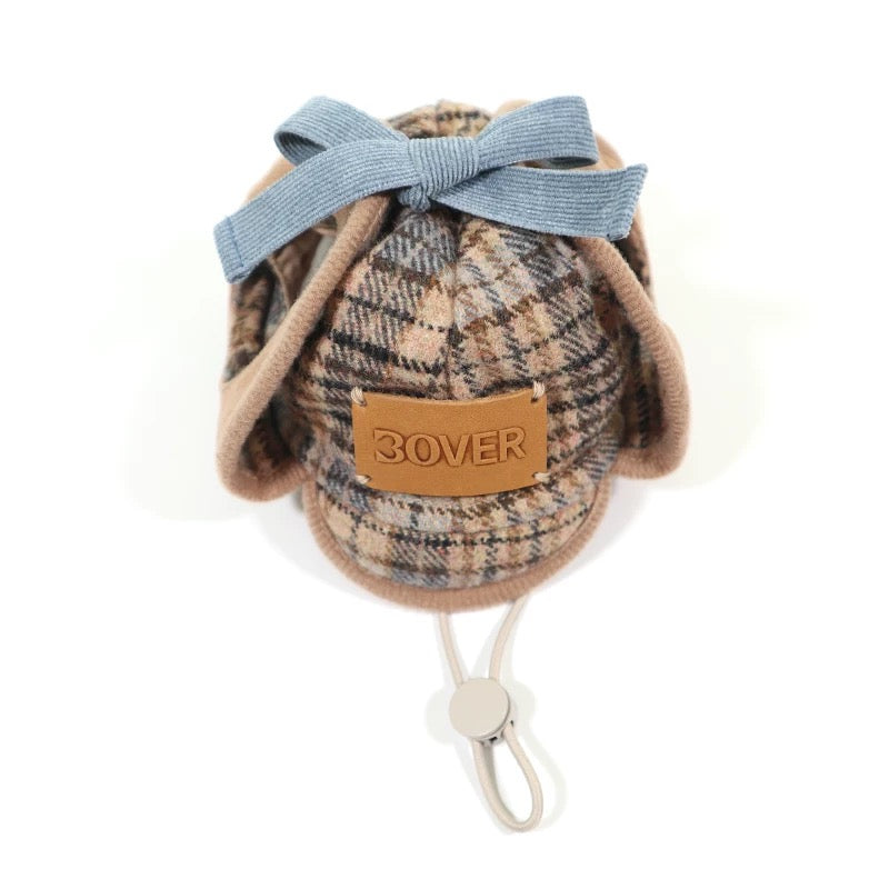 BOVER "Detective Dog" Sherlock Hat - British Style with Adjustable Strap