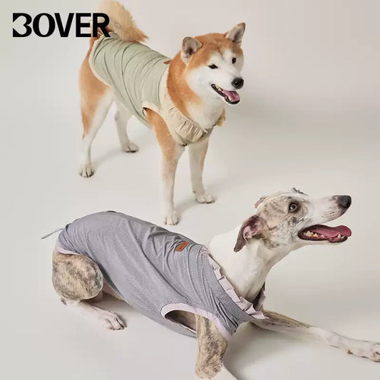 BOVER UV-Protective Pet Shirt - Dual Collar Style with Sun Protection