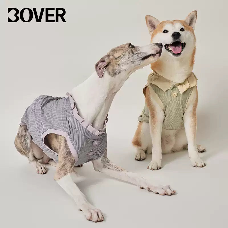 BOVER UV-Protective Pet Shirt - Dual Collar Style with Sun Protection